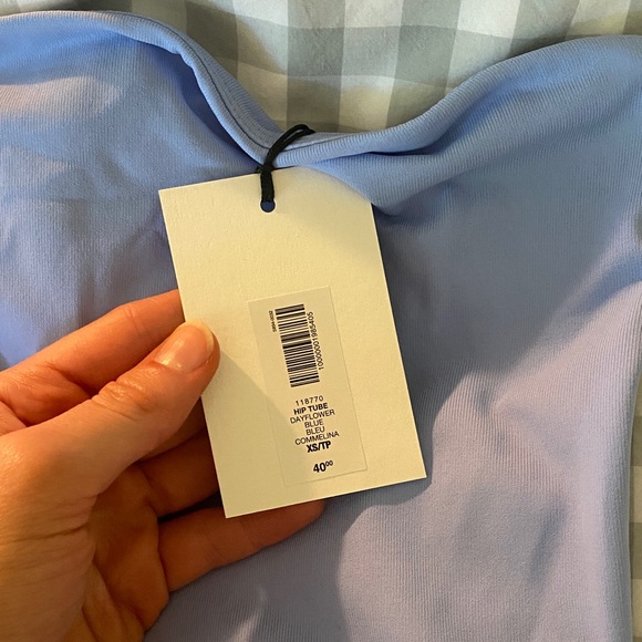 Aritzia Dayflower Blue Contour Hip Tube Top - Picture 2 of 5